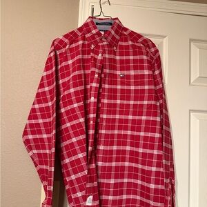 Tommy Hilfiger Men's Red Plaid Shirt